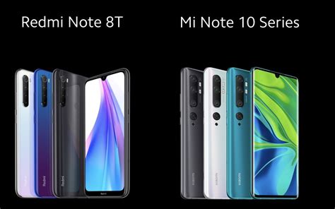 Xiaomi Mi Note 10 With 108 Mp Camera And Redmi Note 8t With 48 Mp Camera