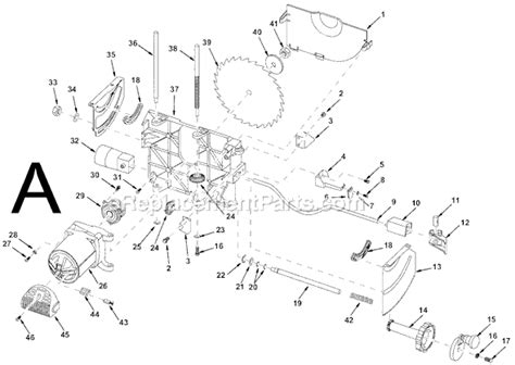 Ridgid Table Saw Parts Diagram