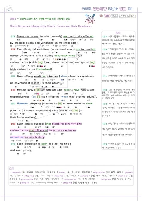 2025 수능특강 라이트 Light 영어 21강 분석노트 변형 문제 워크북 Pdf