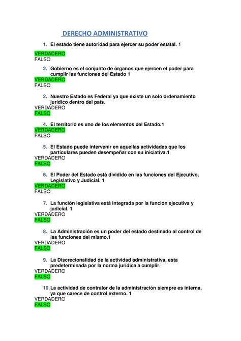 Parciales Preg Y Resp Preguntas Derecho Administrativo El Estado