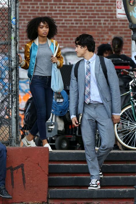 Yara Shahidi and Charles Melton: Filming The Sun Is Also A Star -29 | GotCeleb