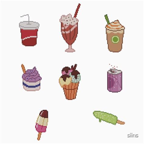 Pixel Junk Food Stickers 2 By Siins