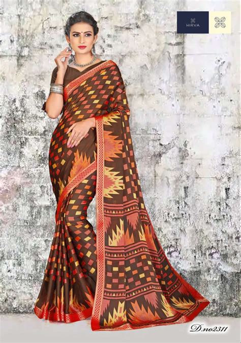 Pure Chiffon Printed Saree Sanskar Tex Trade A Brand Shaily Retails