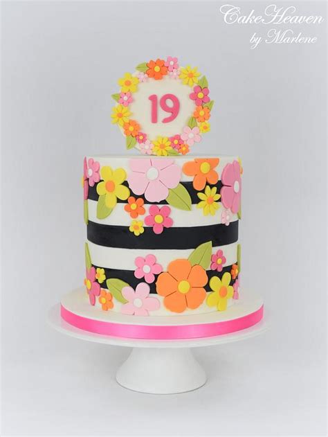 Colourful 19th Birthday Cake Decorated Cake By Cakesdecor