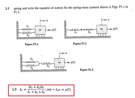 Equation Of Motion For Spring Mass System