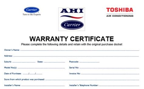 8 Free Sample Warranty Certificate Templates Printable Samples