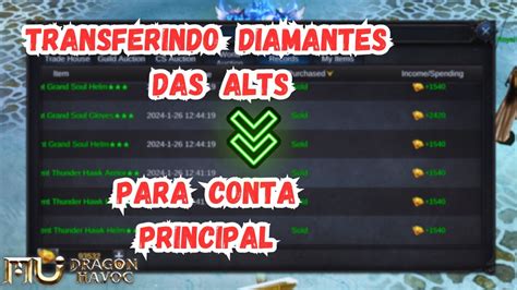 Transferindo Os Diamantes Das Alts MU DRAGON HAVOC PT BR YouTube