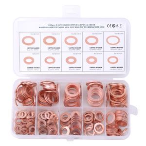 Jual 200pcs Box Copper Washers Flat Ring Sump Plug Oil Seal Kota