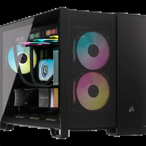 2500d Airflow Mid Tower Dual Chamber Pc Case Black