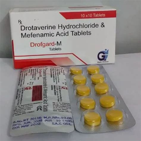 Drotaverine Hydrochloride And Mefenamic Acid Tablets Drofgard M