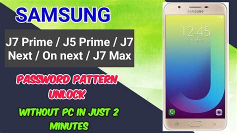 Samsung J7 Prime J5 Prime J7 Max Hard Reset Password Unlock