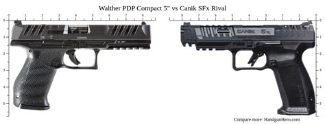 Walther PDP Compact 5" vs Canik SFx Rival size comparison | Handgun Hero