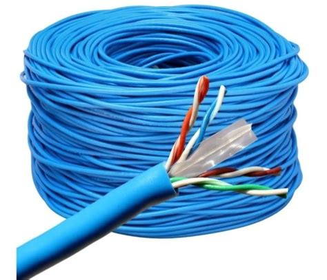 20 Metros Cable Red Cat 6 Utp Rj45 Cat6 Azul Cober Ponchado Mercado Libre