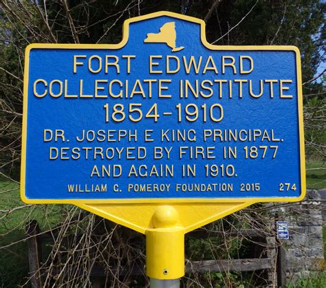 Fort Edward Collegiate Institute William G Pomeroy Foundation