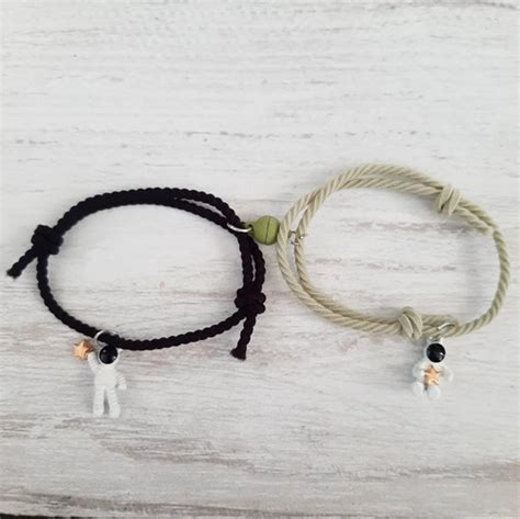 Pulsera Novios Pareja Amistad Astronauta Negro Y Verde Im N Mercadolibre