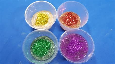 Mixing Glitter Slime Combine Glitter Slime All Colors Gliter Slime