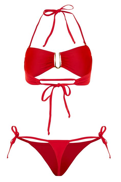 Bikini Bronceador Arielle Rojo Oleaje Swimwear