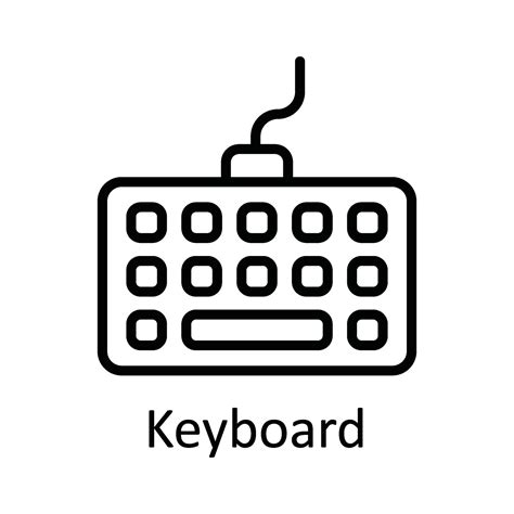 Keyboard Vector Outline Icon Design Illustration Education Symbol On