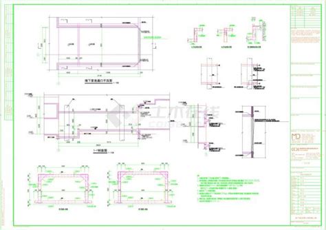 地下室连通口结构施工图cad商业建筑土木在线