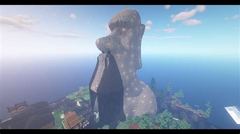 I Build Moai Statue 🗿🗿🗿 In Minecraft Survival Timelapse Youtube