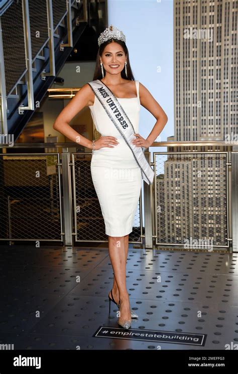 Newly Crowned Miss Universe Andrea Meza Of Mexico Poses For The Media