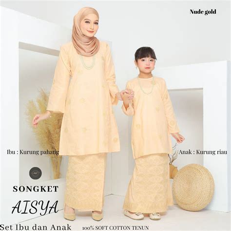 Aisya Songket Ibu Dan Anak Raya Women S Fashion Muslimah