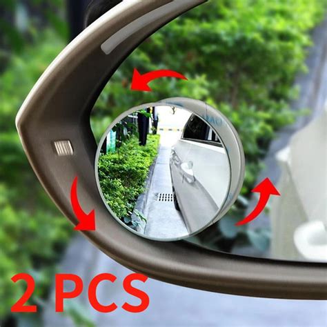 2 Pcs Car Reversing Blind Spot Mirror Endless Small Round Mirror