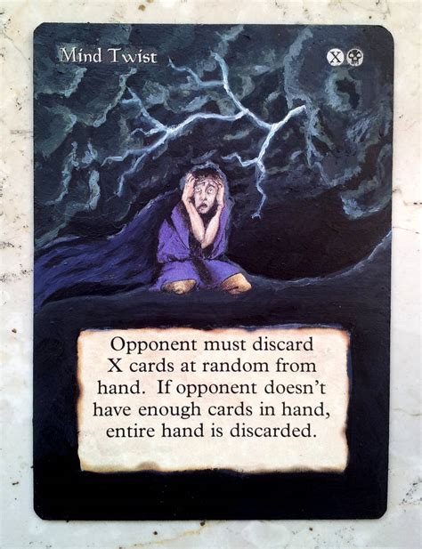 Altered Mtg Card Mind Twist By Insaneburns On Deviantart