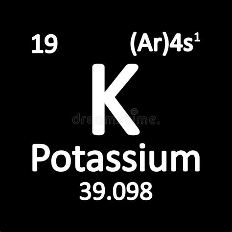 Periodic Table Element Potassium Icon Stock Illustration Illustration Of Electron Graphic