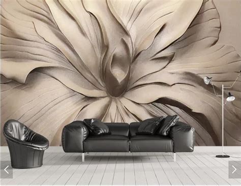 D Embossed Rose Flower Wallpaper Mural Floral Wall Murals Image