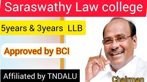 Saraswathy Law College Tindivanam Affiliated By Tndalu And Approved By