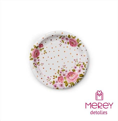 Platos Polipapel Flores Merey Detalles