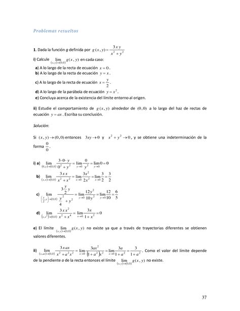 Solution Matem Ticas Ii Tema Ejercicios Desarrrollados De L Mites