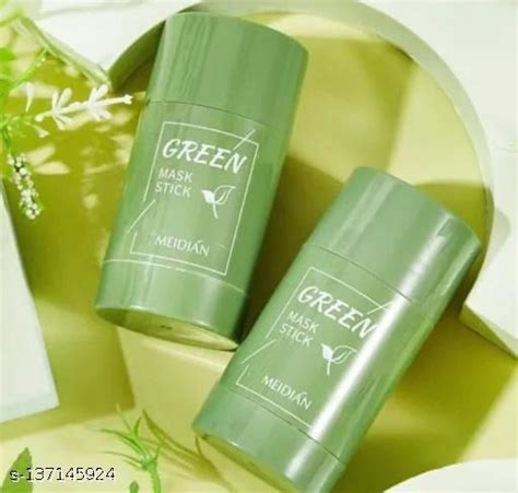 Green Tea Purifying Clay Stick Mask Anti Acne Cleaning Mask Stick For