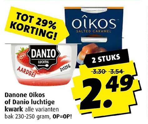 Danone oîkos of danio luchtige kwark aanbieding bij Boni