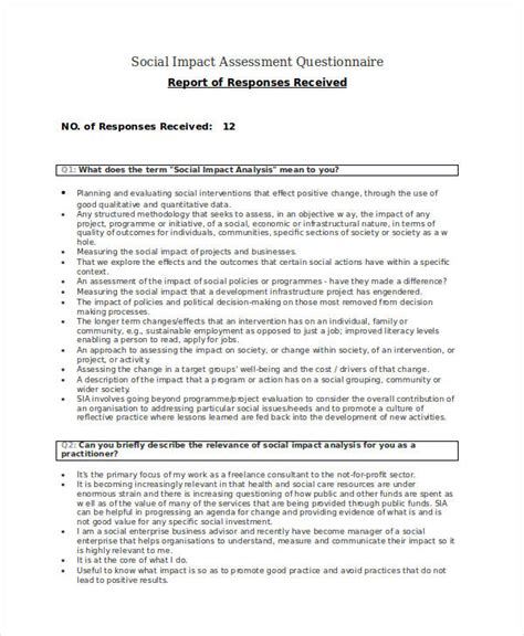 Assessment Questionnaire 33 Examples Format How To Develop PDF