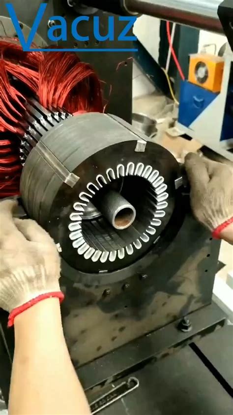 Fully Automatic Induction Motor Stator Coil Insertion Wire Lacing