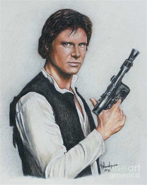 Han Solo Drawing Pencil Sketch Colorful Realistic Art Images