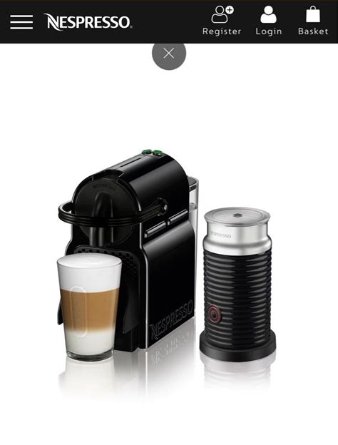 Nespresso Inissia Black Aeroccino Bundle TV Home Appliances