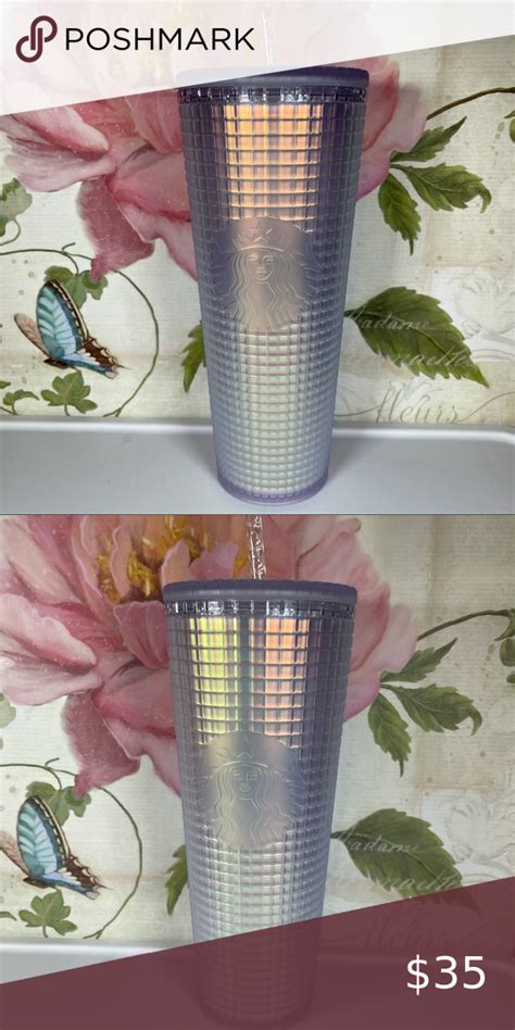 Starbucks Iridescent Frosted Unicorn Soft Touch Disco Grid Tumbler