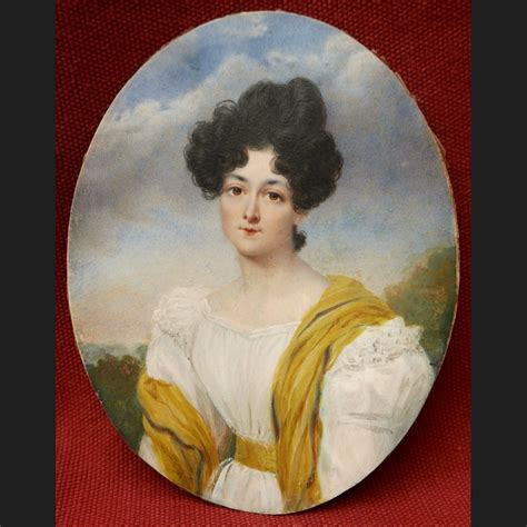 École FRANÇAISE d époque RESTAURATION Portrait de femme en robe