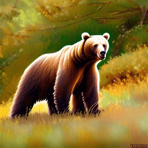 Lindo Personaje Parlante De Mama Brown Bear Pintura Impresionista Realista · Creative Fabrica