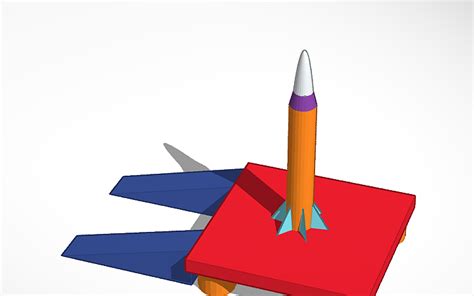 3d Design Rocket Launch Platform Tinkercad