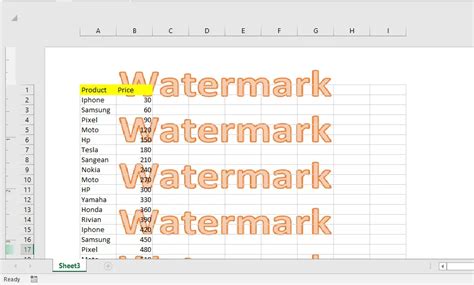 How To Insert A Watermark In Excel Behind The Text Excel Wizard