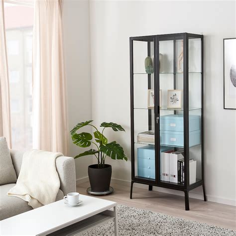 Milsbo Glass Door Cabinet Anthracite 28 34x68 78 Ikea