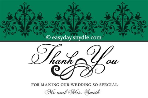 Wedding Thank You Card Wording Samples – Easyday