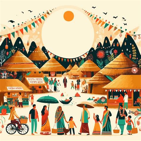 Premium Vector Happy Bengali New Year Pohela Boishakh Background