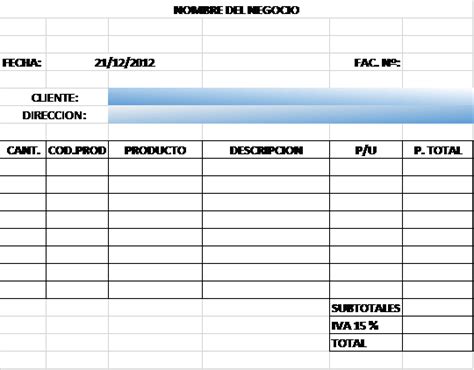 Como Crear Facturas De Venta N Programar En Excel Blog Aplica