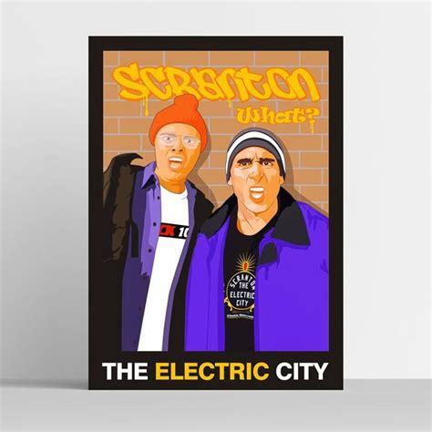 The Office TV Show Poster Scranton Electric City Dunder Etsy