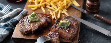 Steak Frites Mit Kr Uterbutter Rezept Lidl Kochen